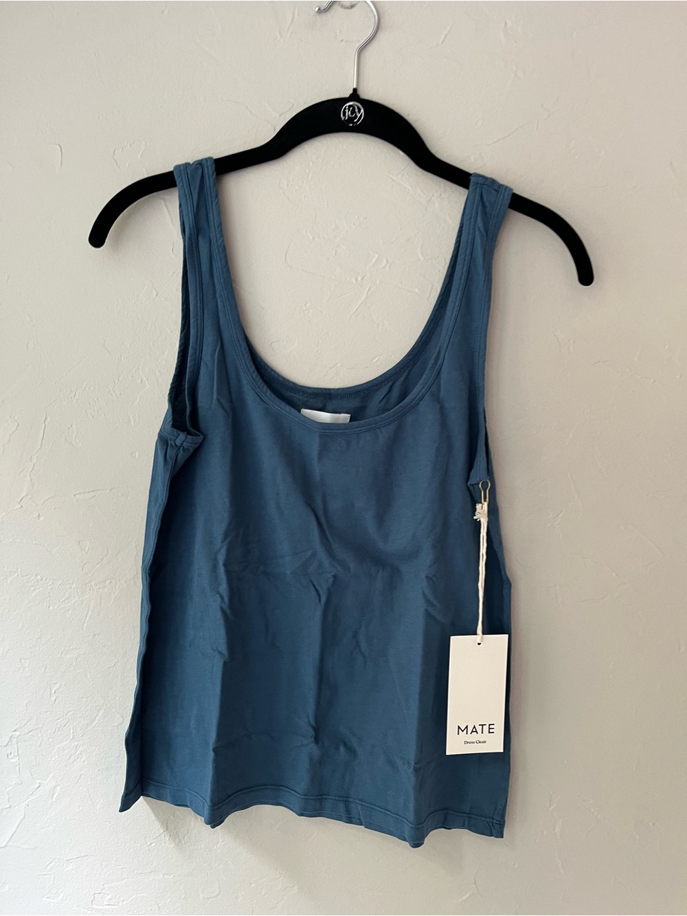 💙MATE THE LABEL ORGANIC COTTON LAYERING TANK TOP IN MIDNIGHT XS S M L XL - Picture 3 of 4